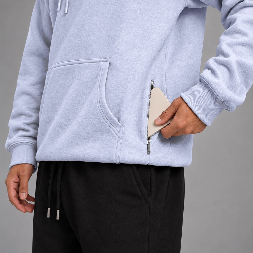 Melange Grey Eye Mask Hoodie