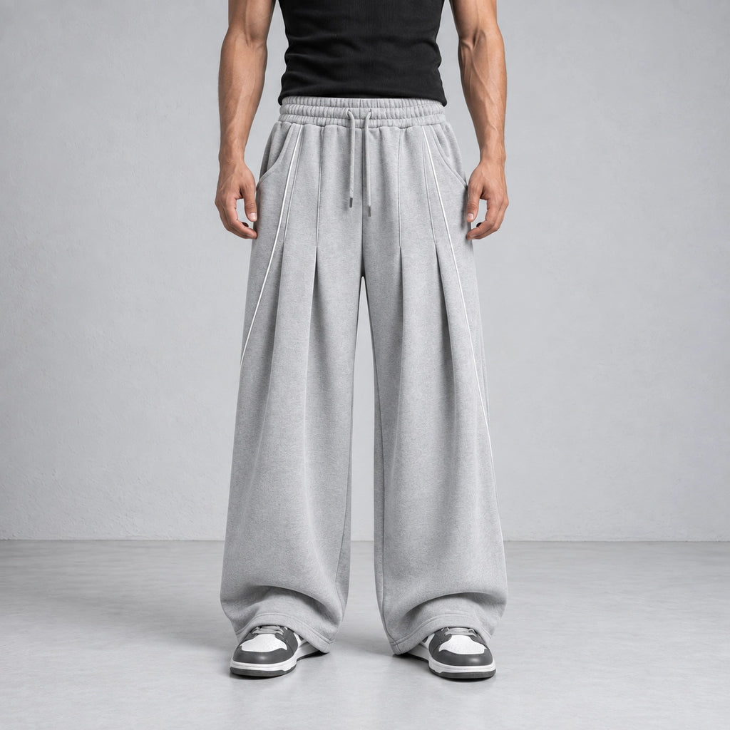 Phantom Wide-Leg Grey Sweatpants