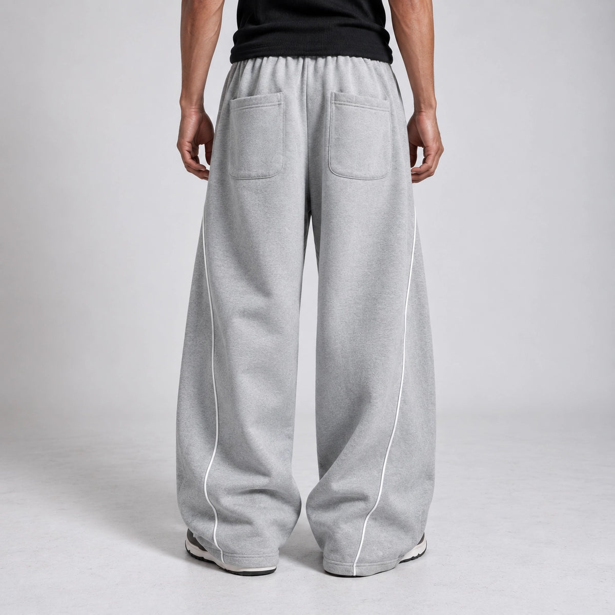 Phantom Wide-Leg Grey Sweatpants